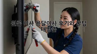 원룸 이사? 용달이사 후기와 꿀팁 대방출!