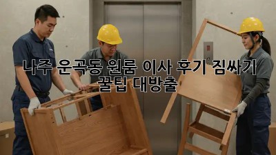 나주 운곡동 원룸 이사 후기: 짐싸기 꿀팁 대방출!